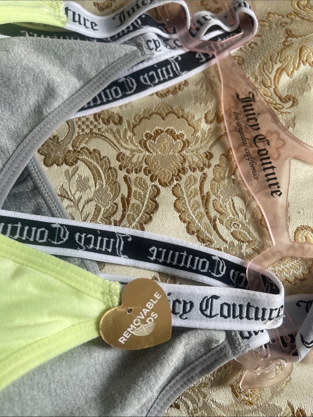 Juicy Couture Yellow & Gray Logo Elastic Bralette Duo - Picture 5 of 5